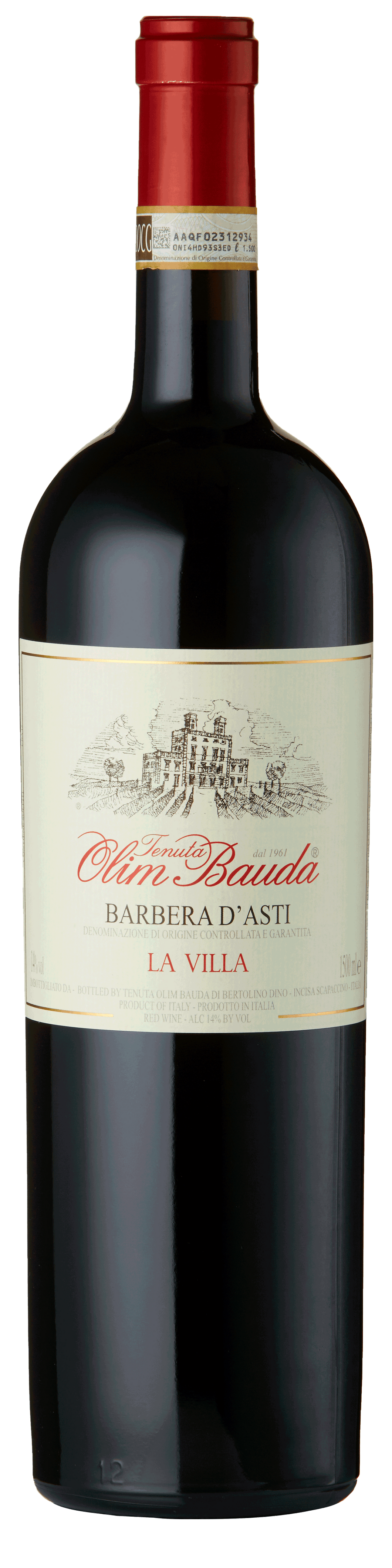 TENUTA OLIM BAUDA, BARBERA D'ASTI, LA VILLA, PIEDMONT, ITALY (150 CL.), 2019